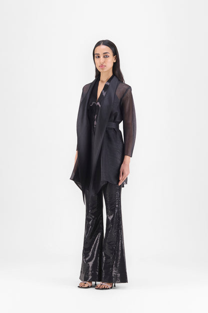 Metallic Draped Shirt