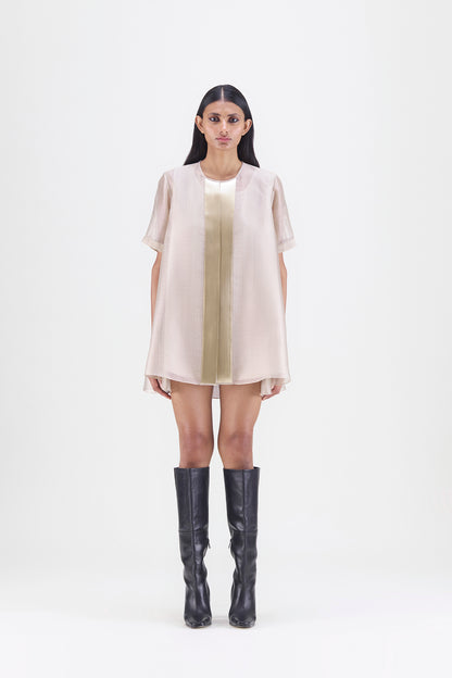 METALLIC SHEER SHIRT