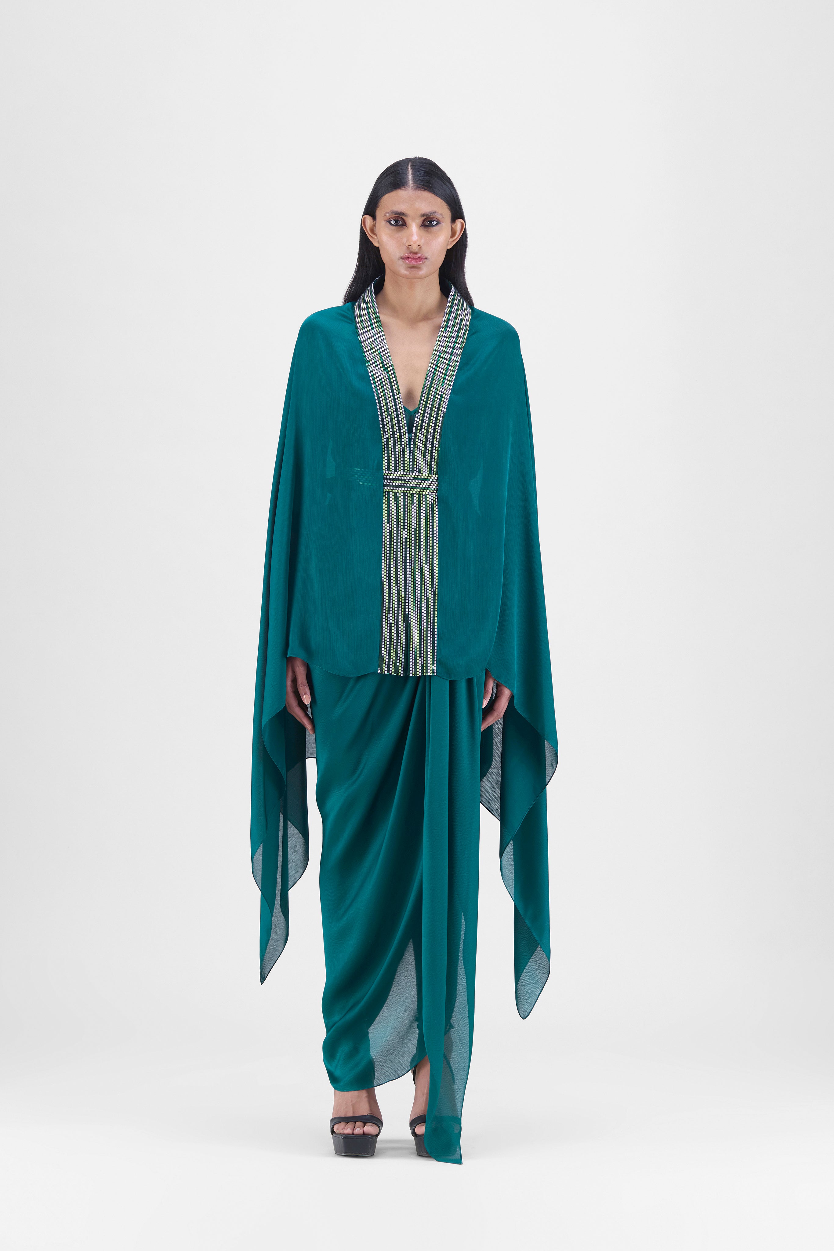 Metallic Structured Cape