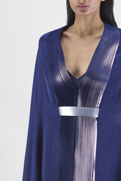 Metallic Structured Cape Set
