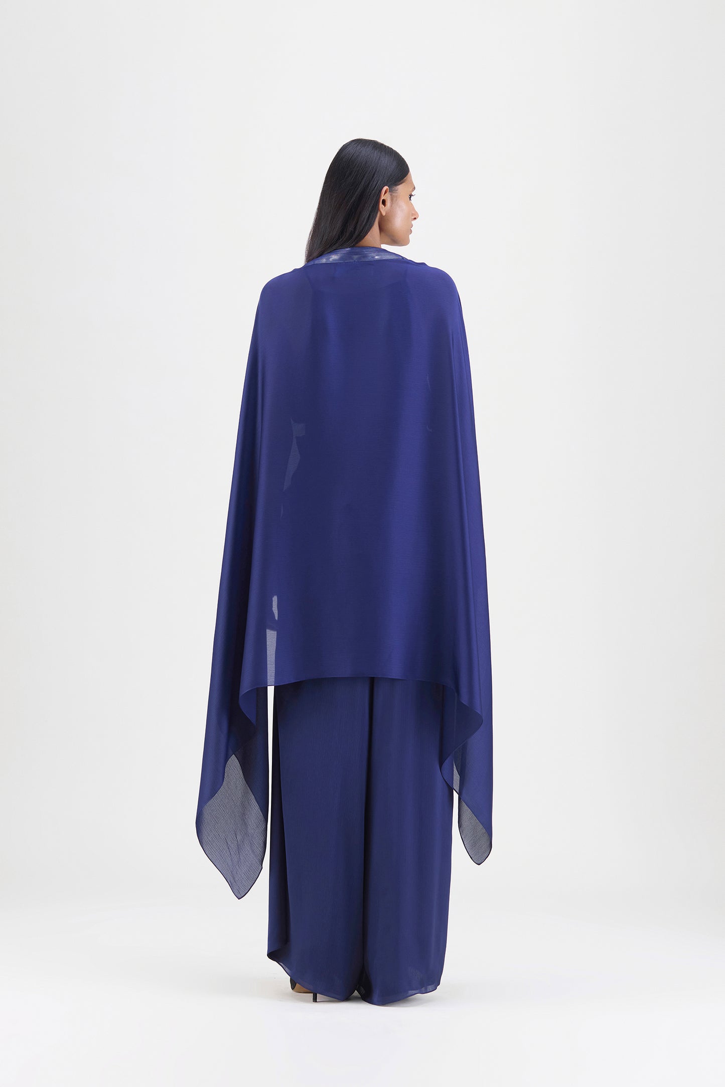 Metallic Structured Cape Set