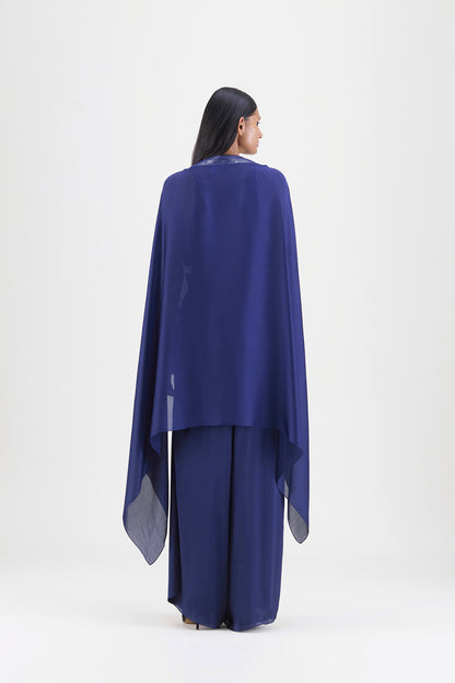Metallic Structured Cape Set