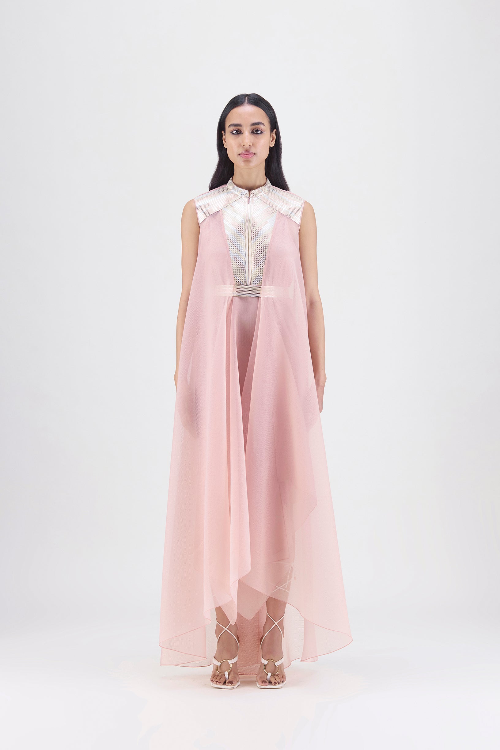 Metallic Paneled Dress