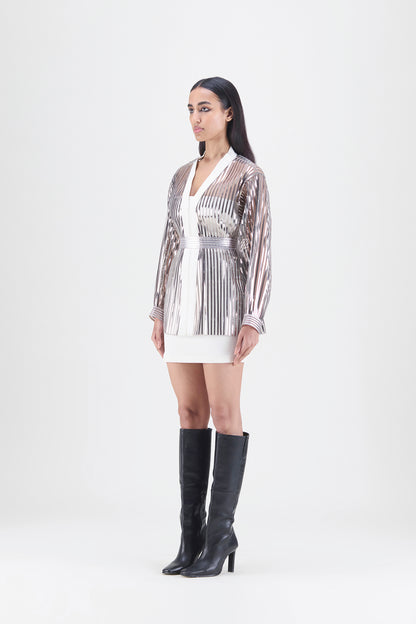 Metallic Structured Top