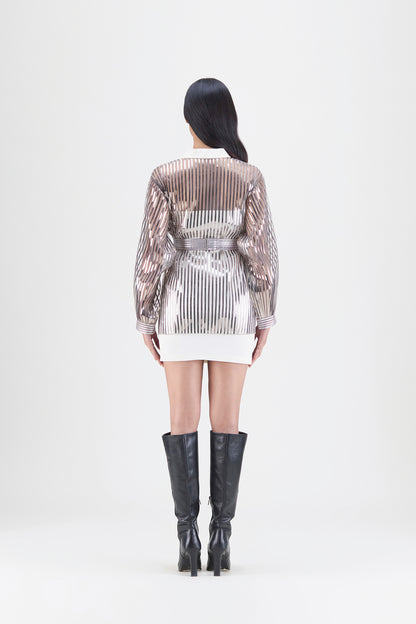 Metallic Structured Top