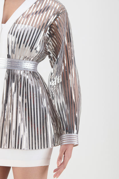 Metallic Structured Top