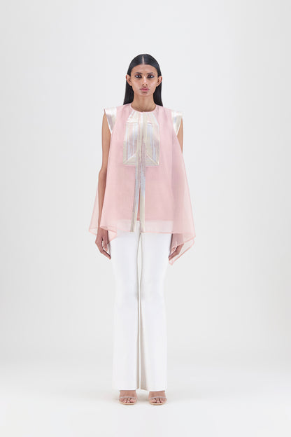 Metallic Structured Top