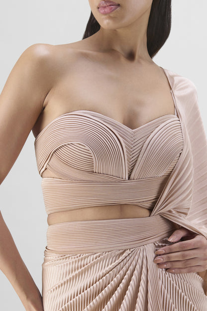 Moulded  Plissé Saree