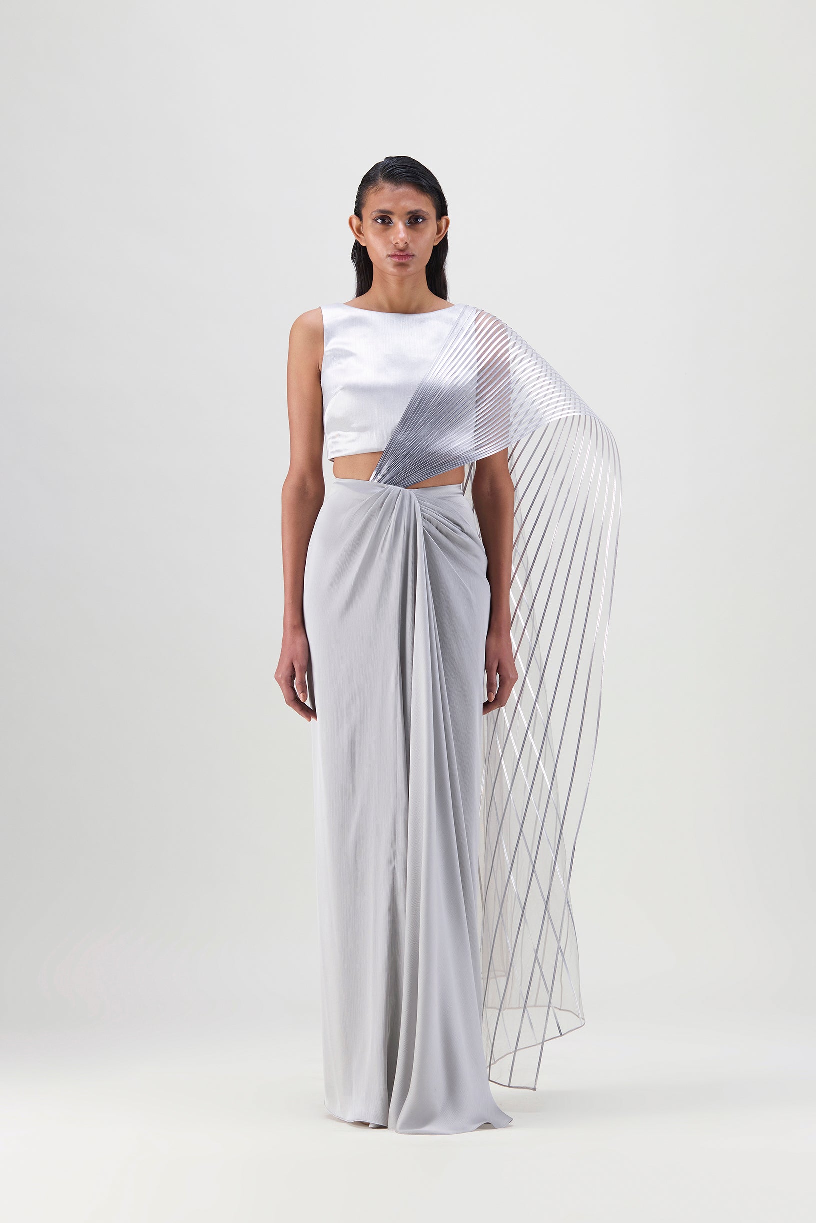 Metallic Winged Saree