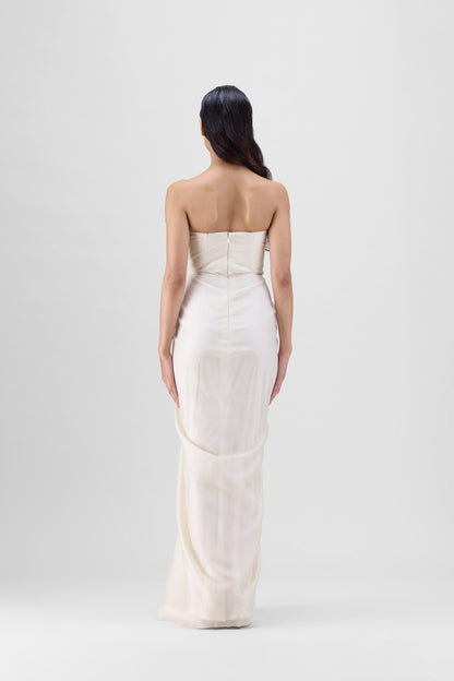 Corded Coral Gown