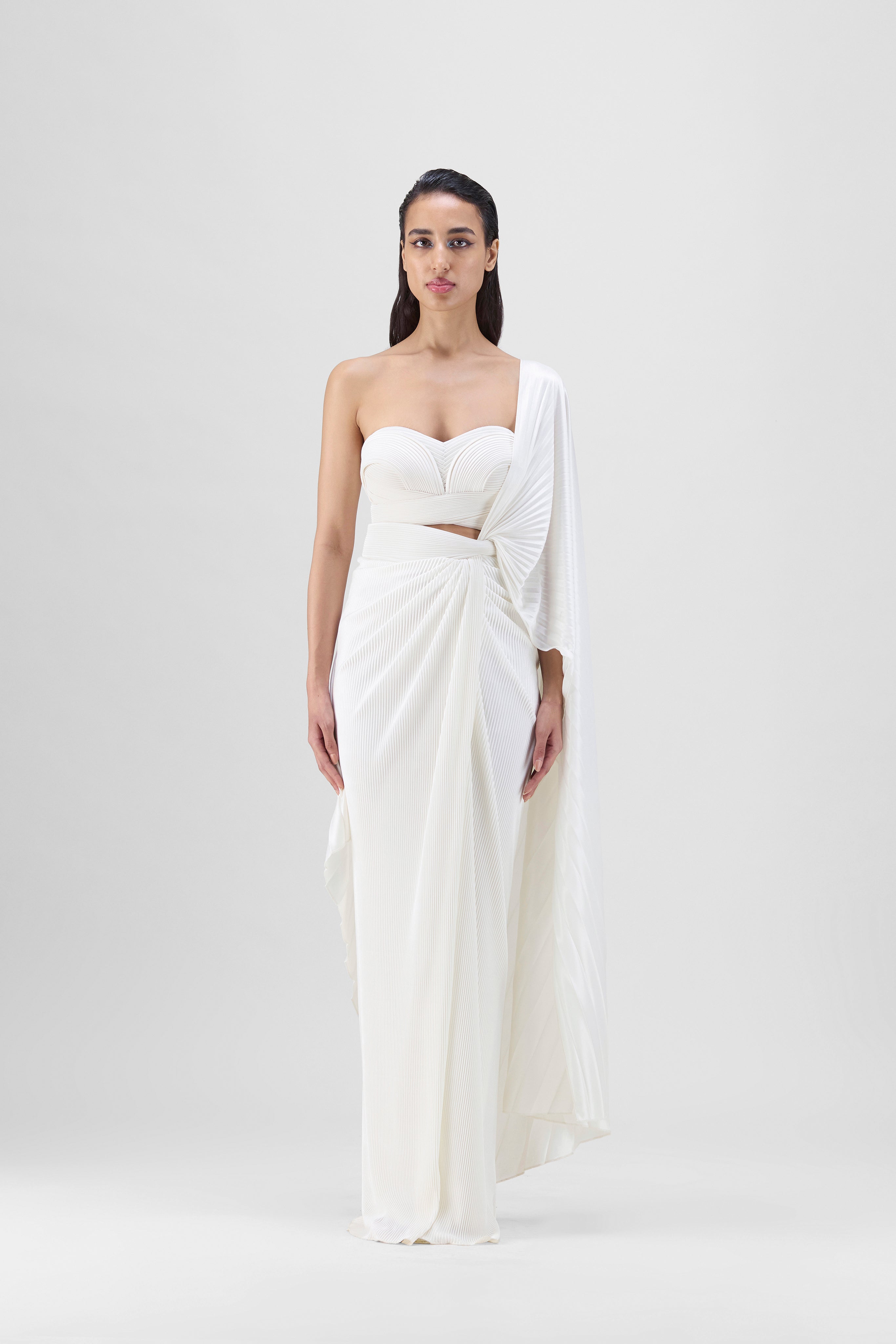 Moulded Plissé Saree
