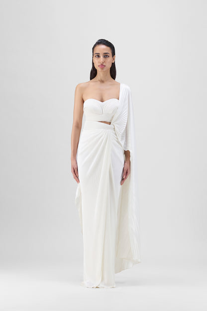 Moulded  Plissé Saree
