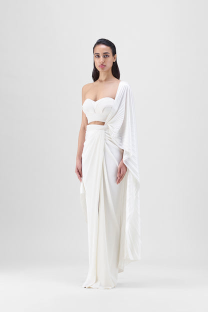 Moulded  Plissé Saree