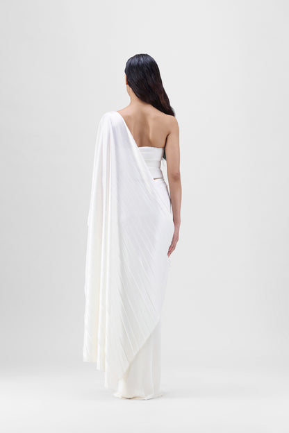 Moulded  Plissé Saree