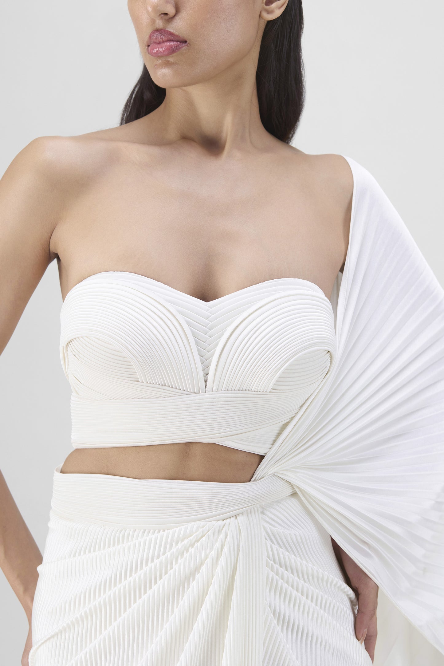 Moulded  Plissé Saree