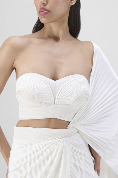 Moulded  Plissé Saree
