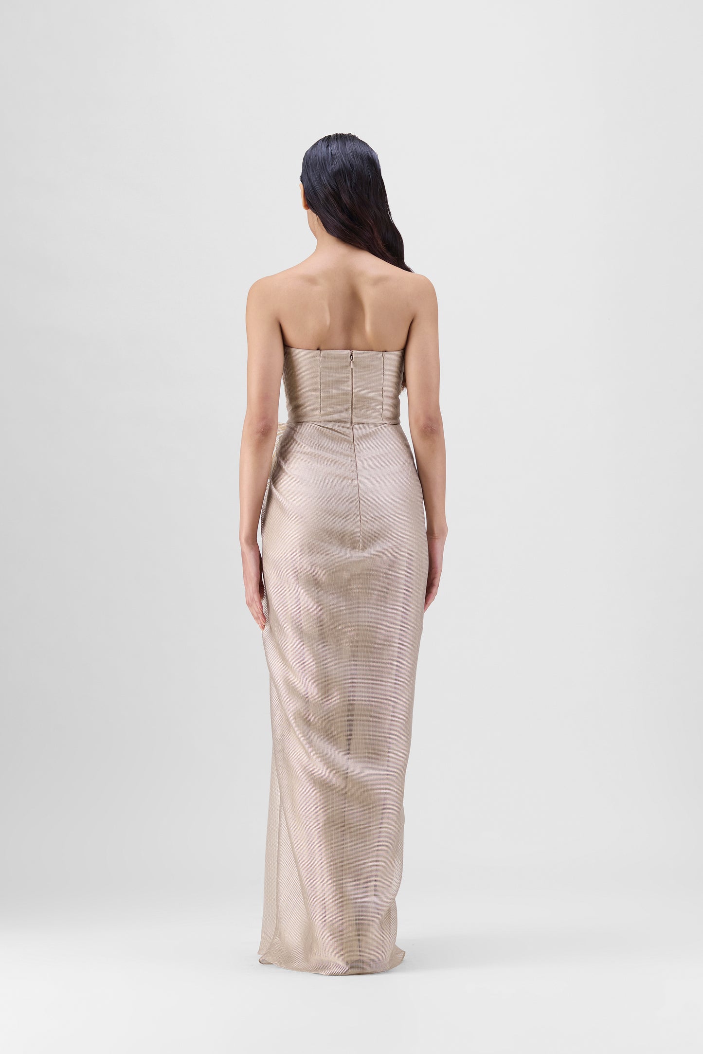 Corded Coral Gown