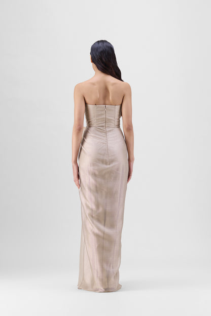 Corded Coral Gown