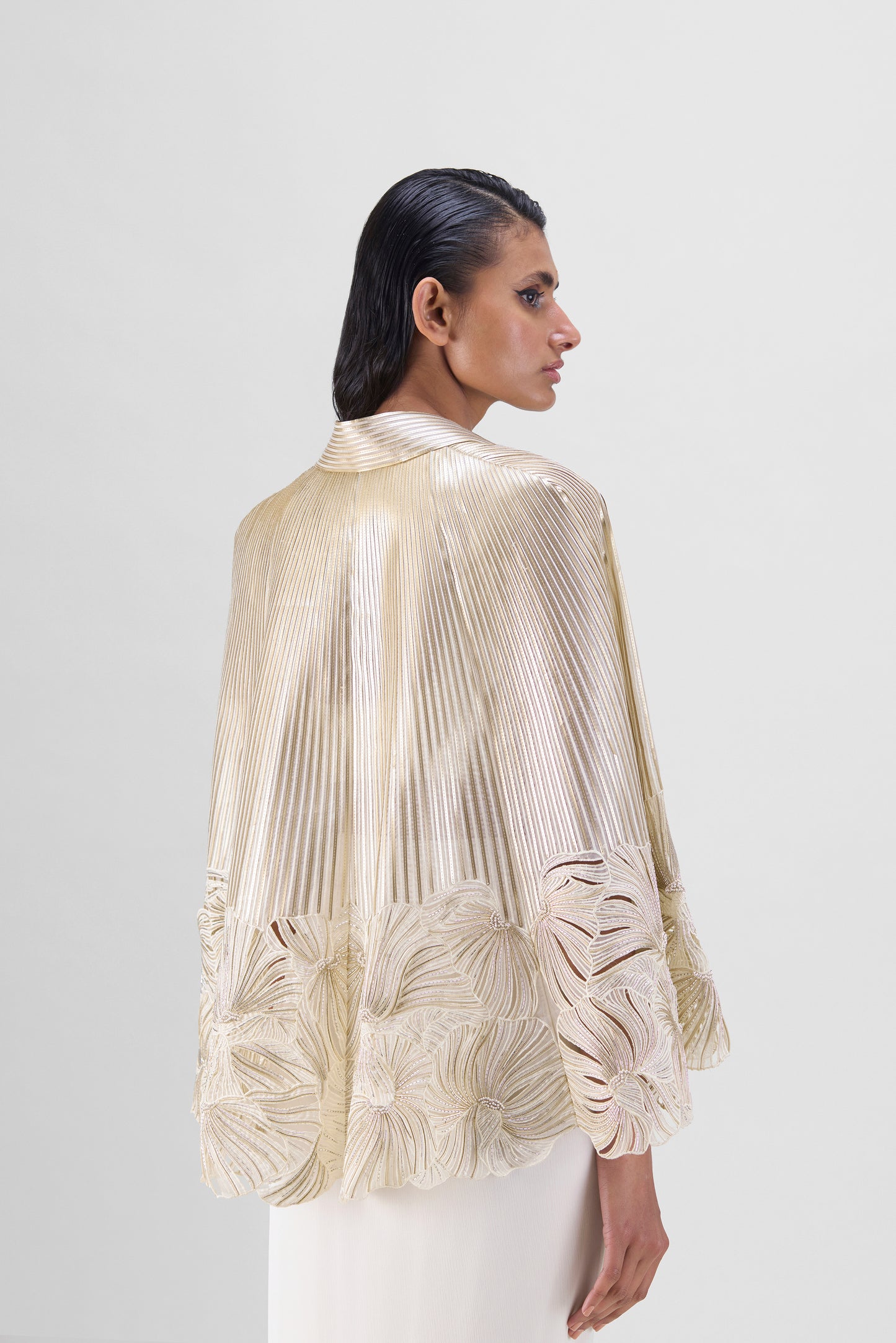 Embroidered Cape Set