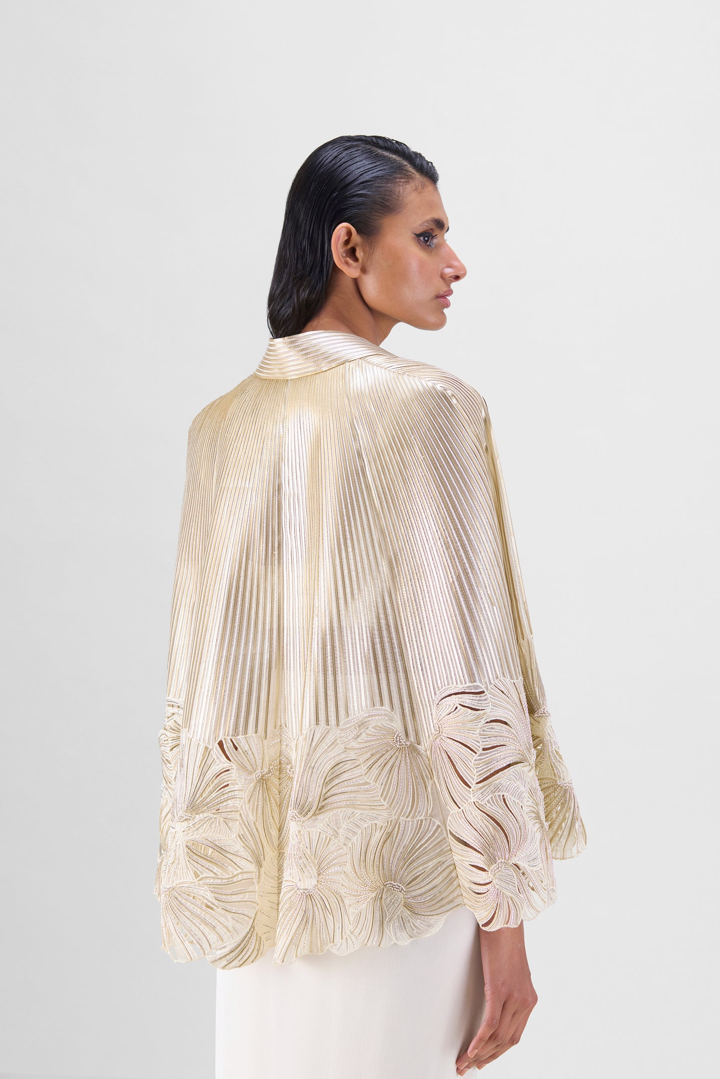 Embroidered Cape Set
