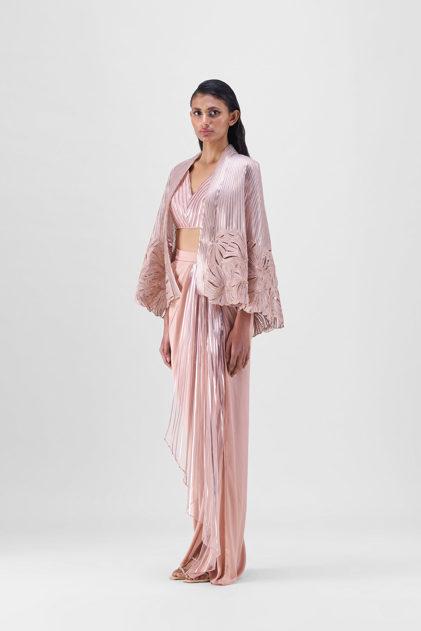 Embroidered Cape Set