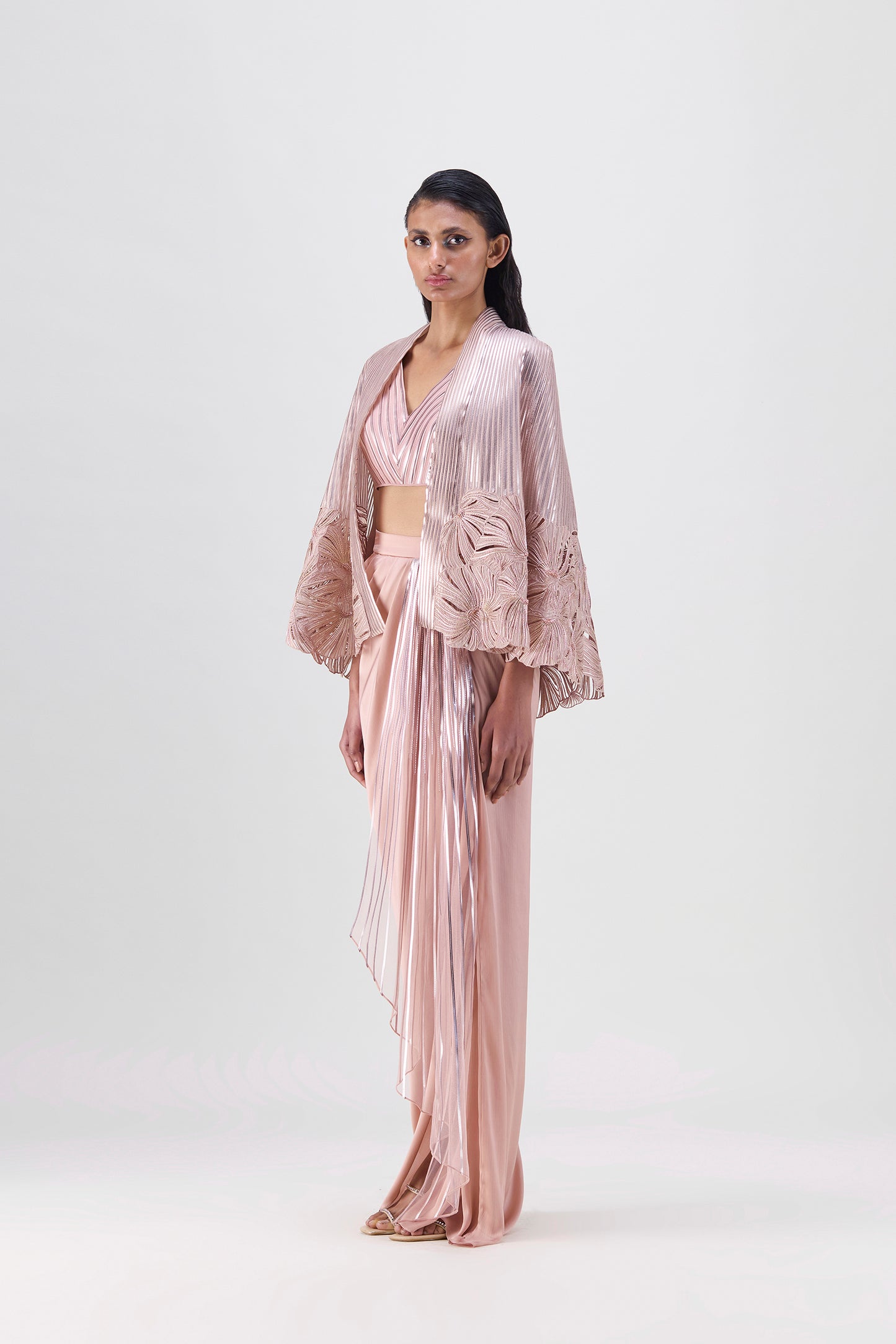 Embroidered Cape Set