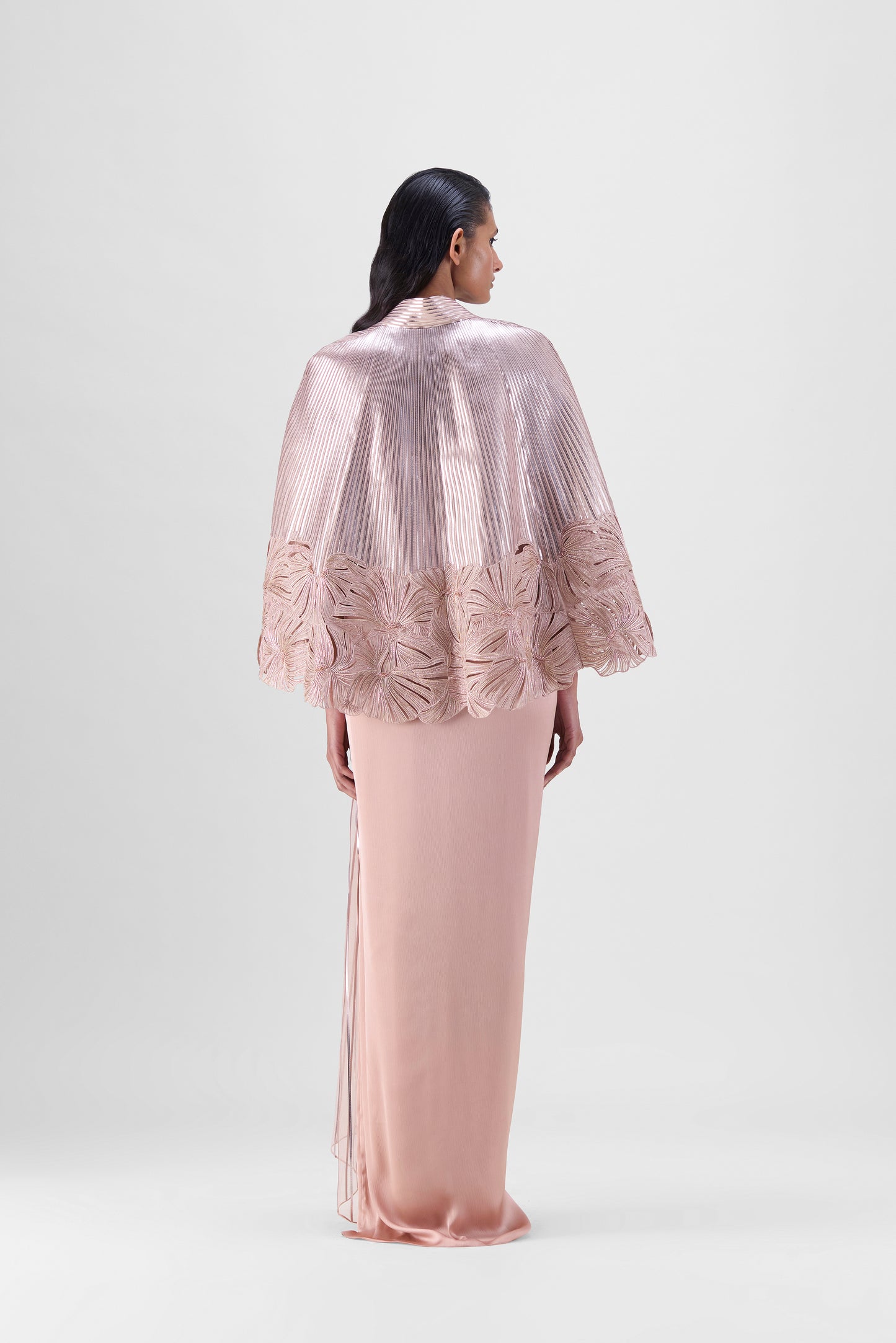 Embroidered Cape Set