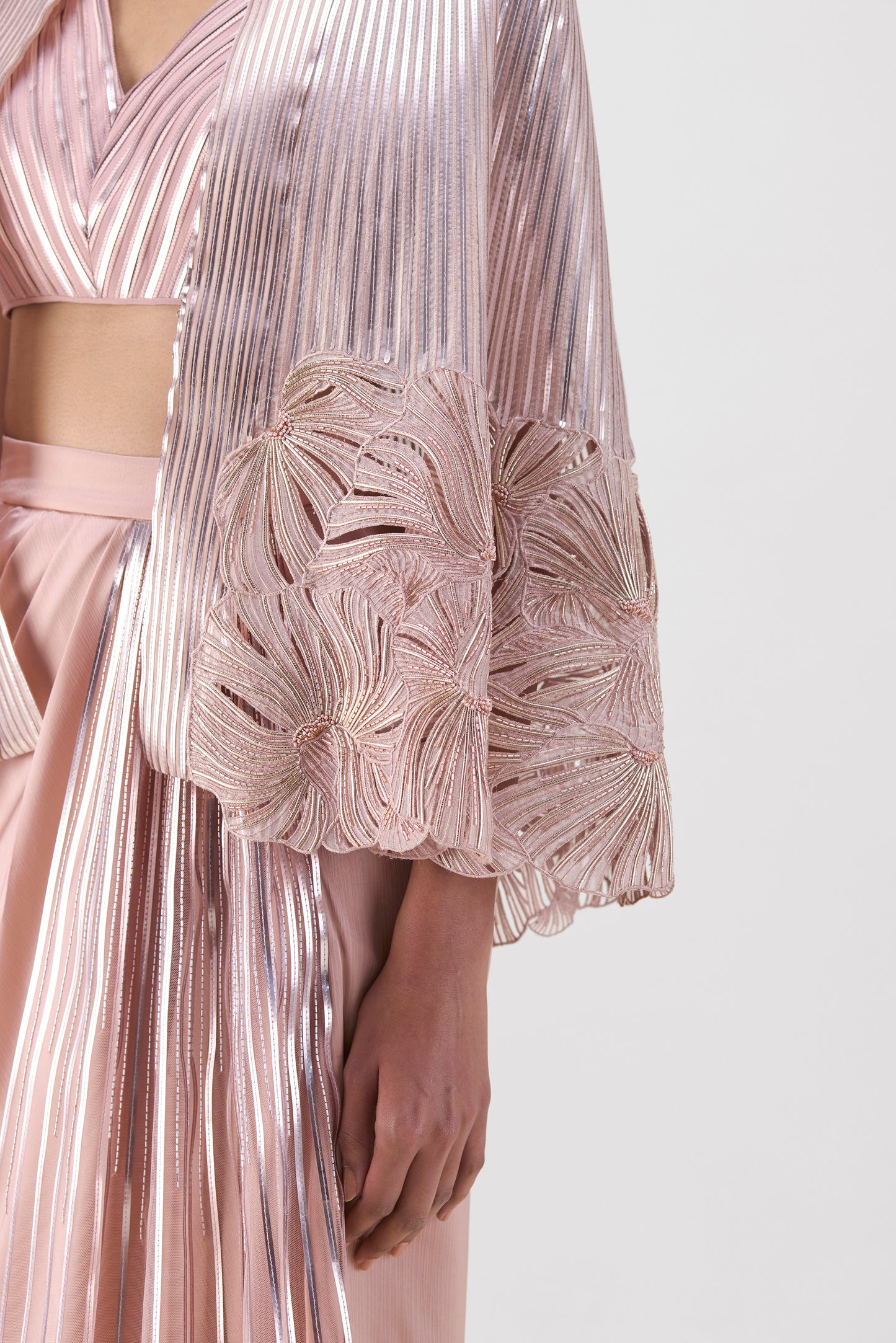 Embroidered Cape Set