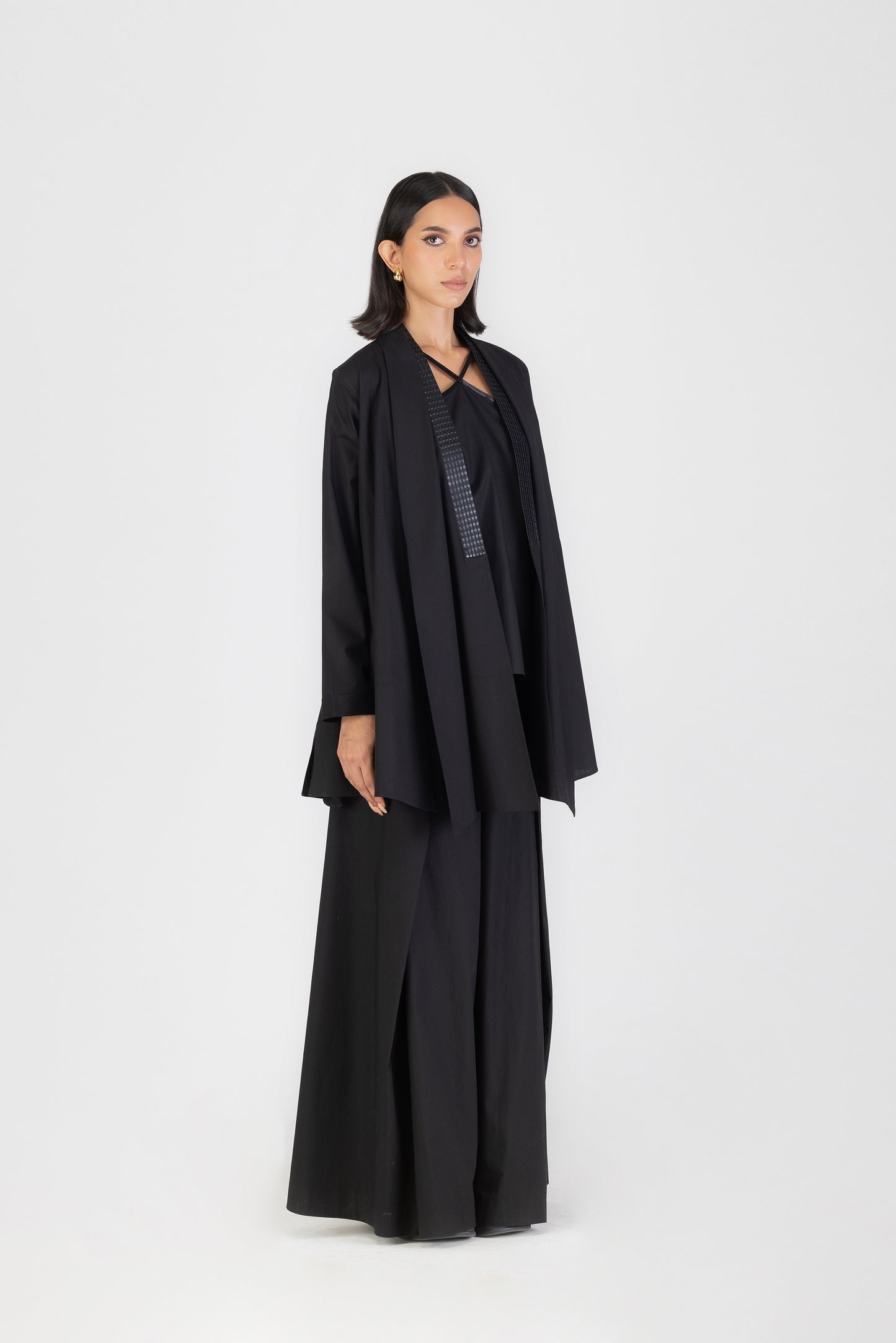Metallic Draped Overlay