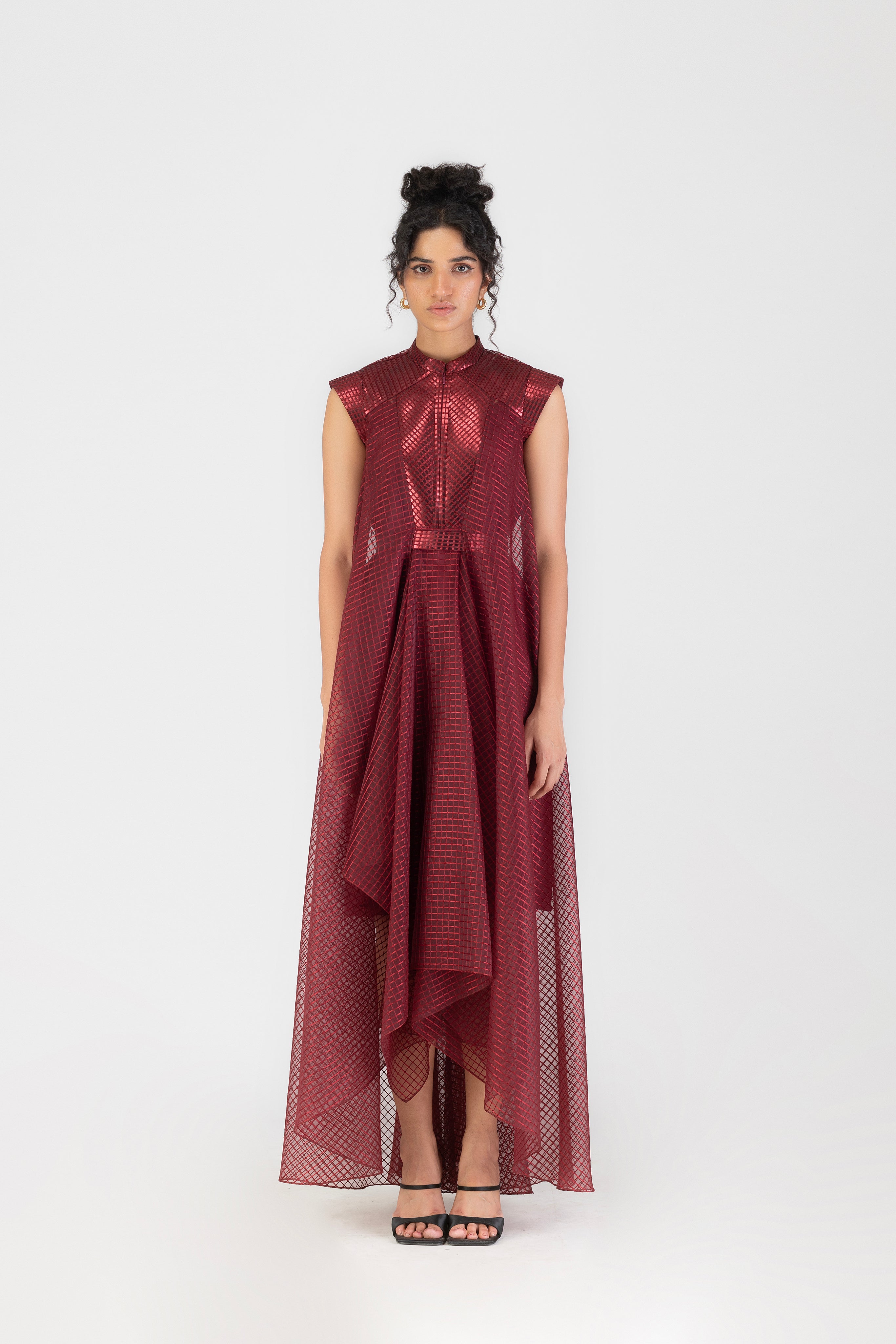 Metallic Paneled Dress