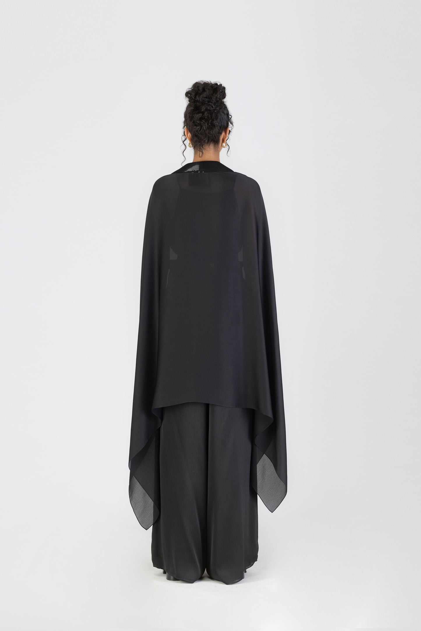 Metallic Structured Cape Set