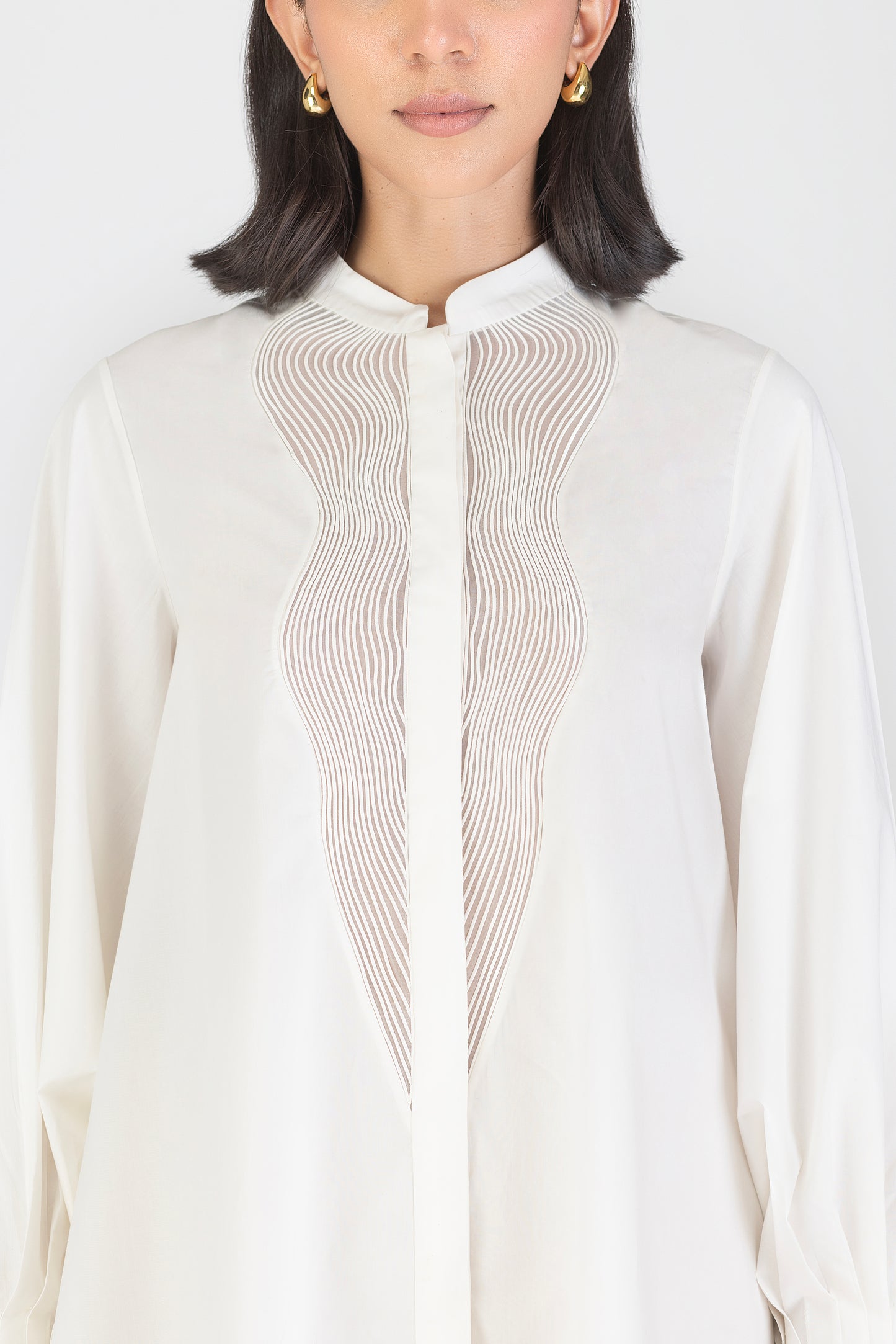 Corded Wave Long Shirt