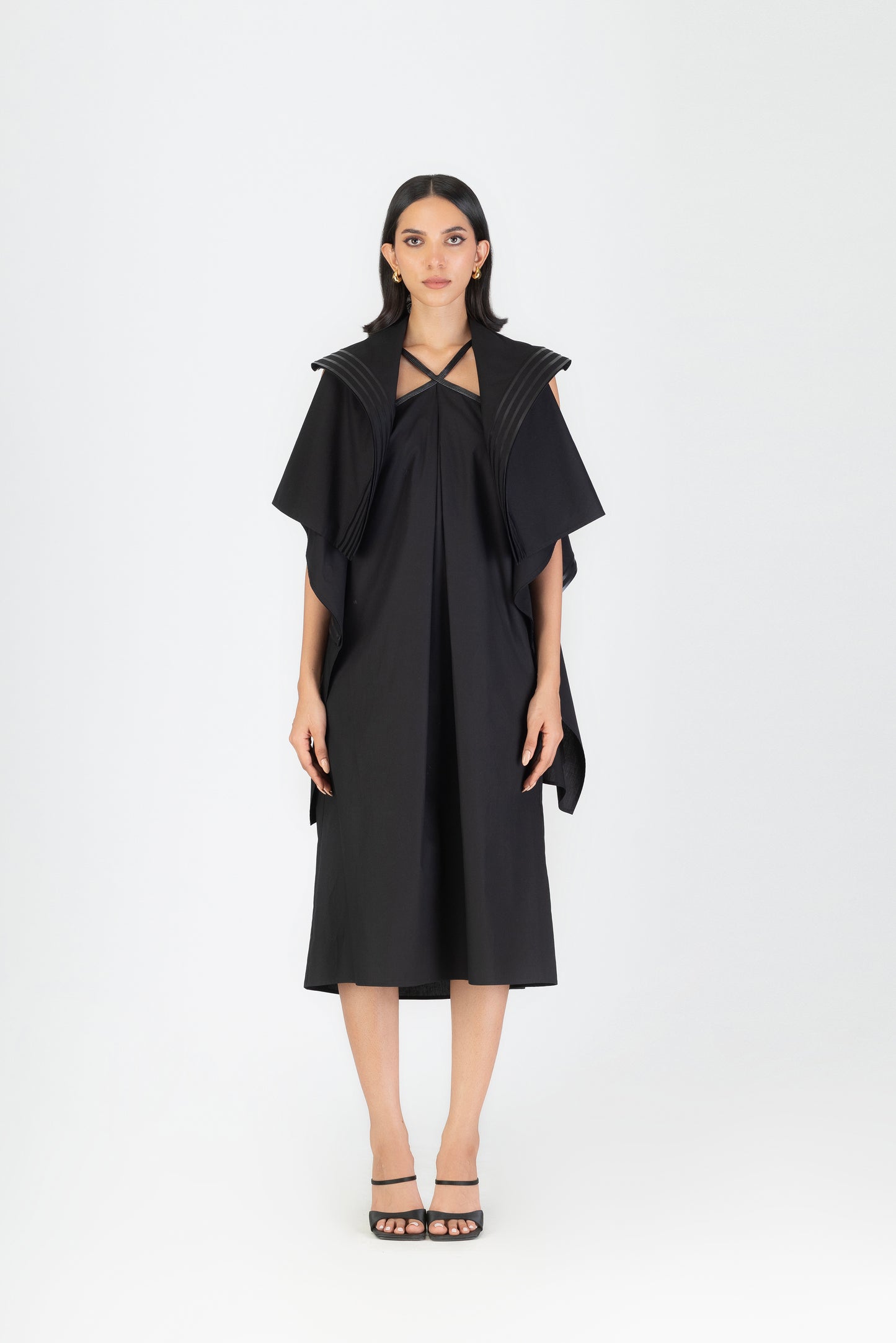 Metallic Draped Overlay