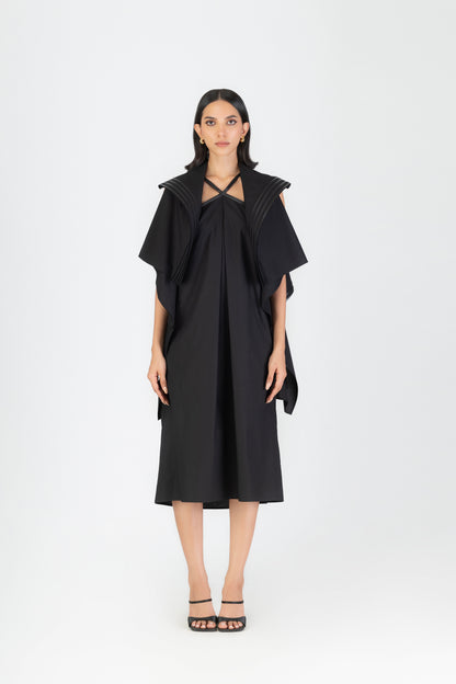 Metallic Draped Overlay