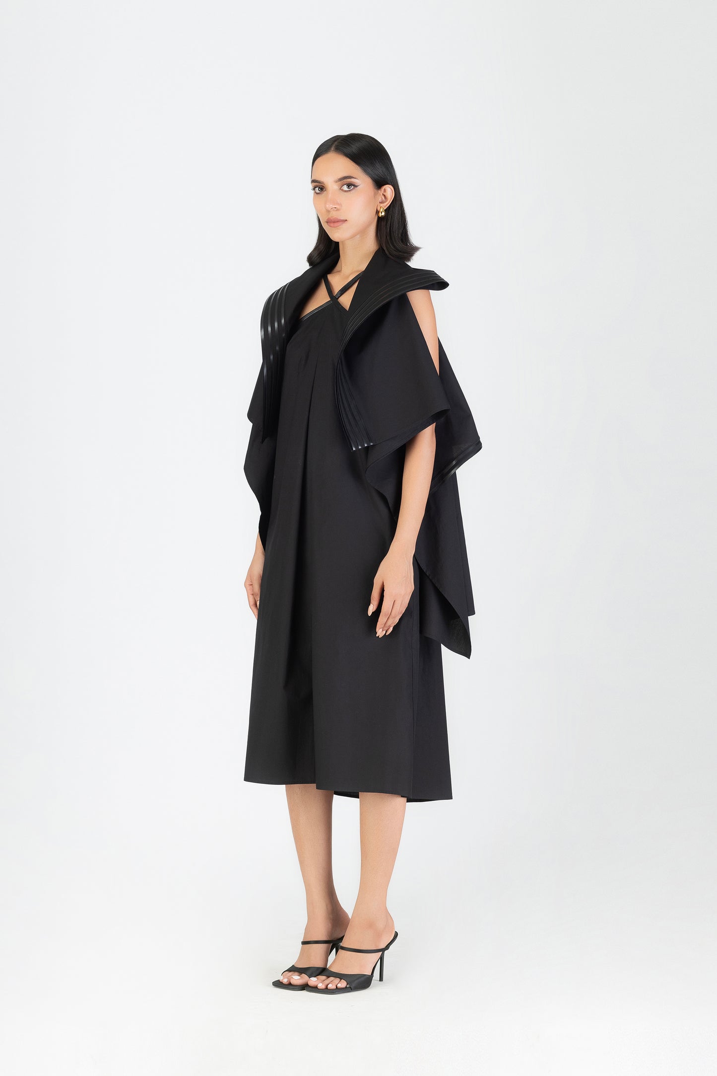 Metallic Draped Overlay