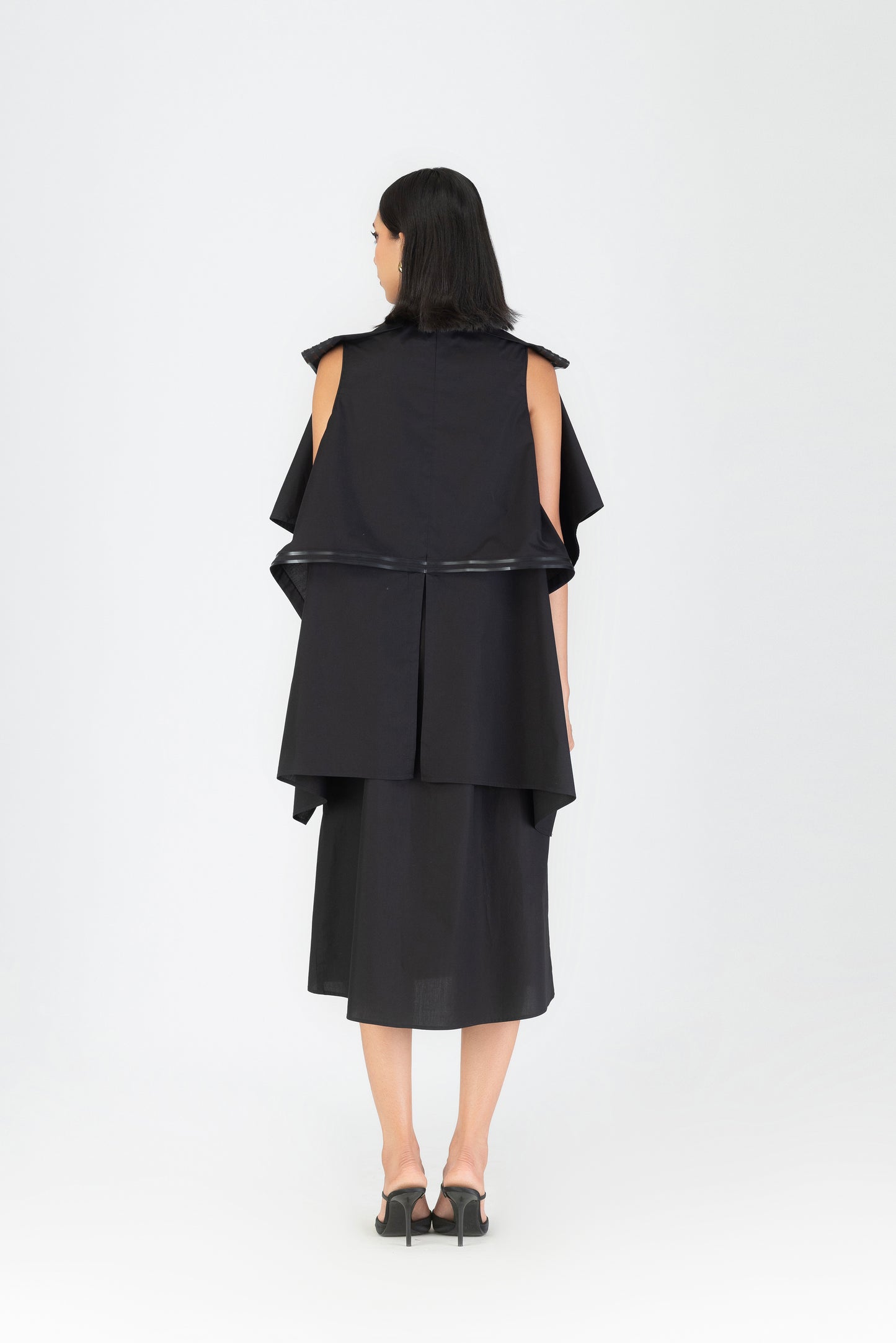 Metallic Draped Overlay