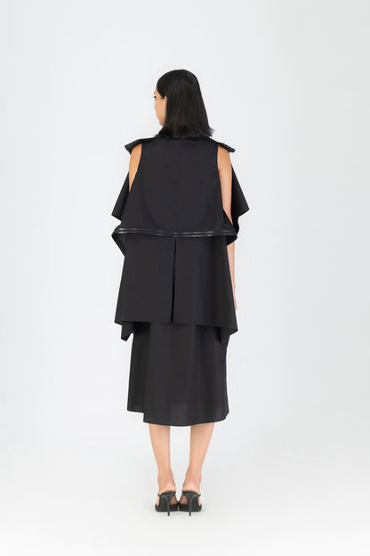Metallic Draped Overlay
