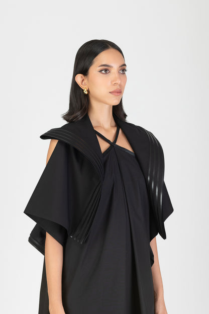 Metallic Draped Overlay