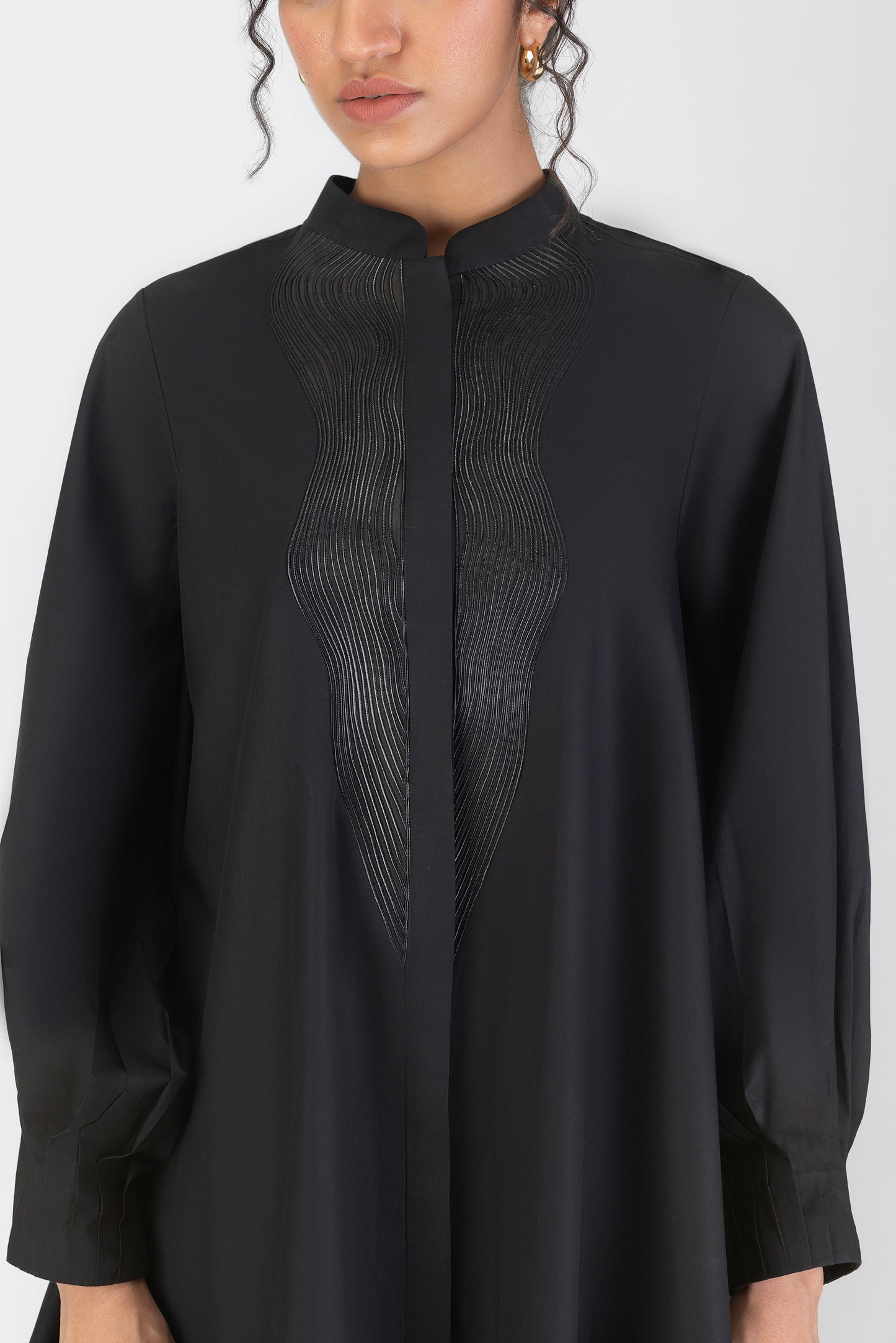 Corded Wave Long Shirt
