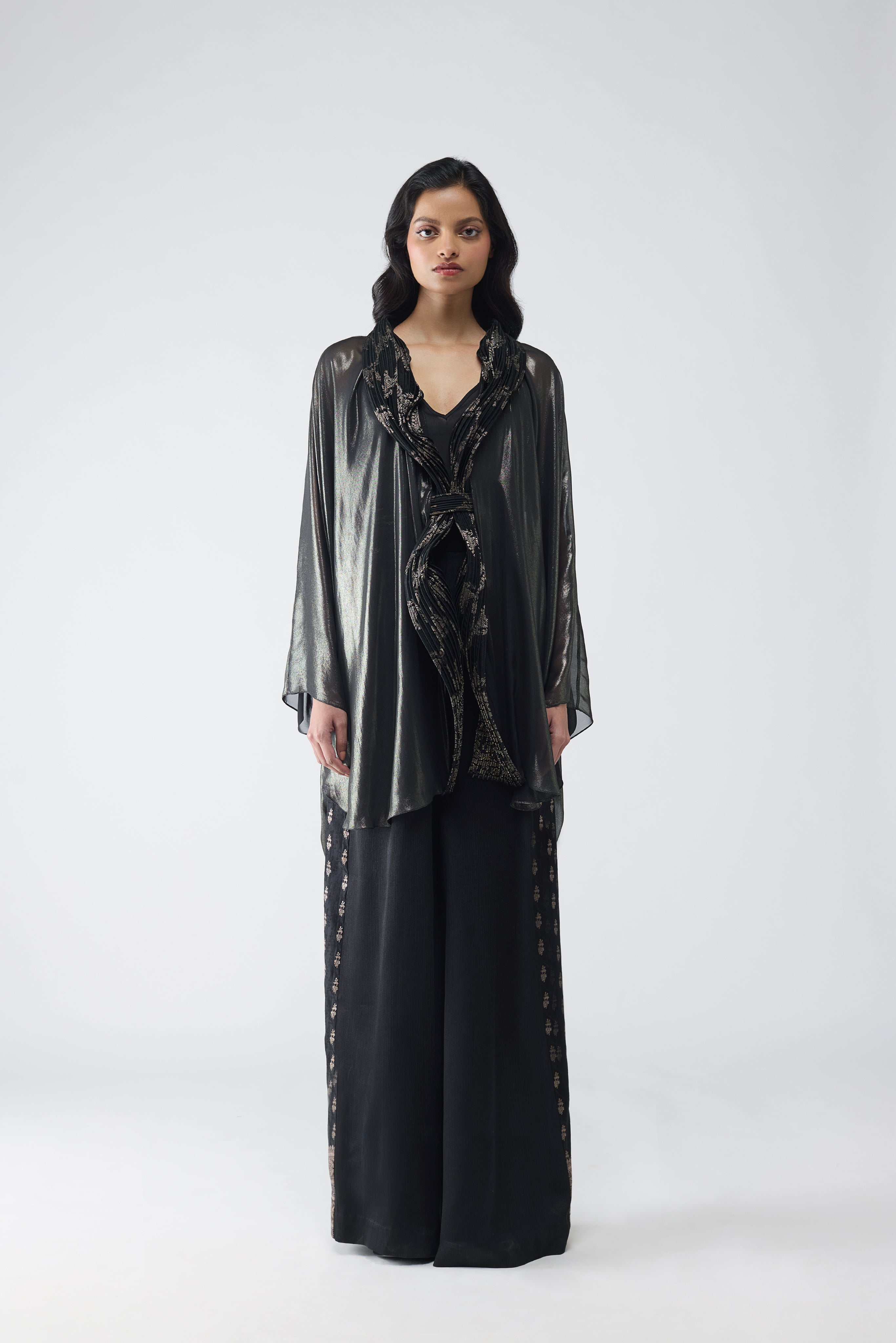 Banarsi Micropleated Cape Set