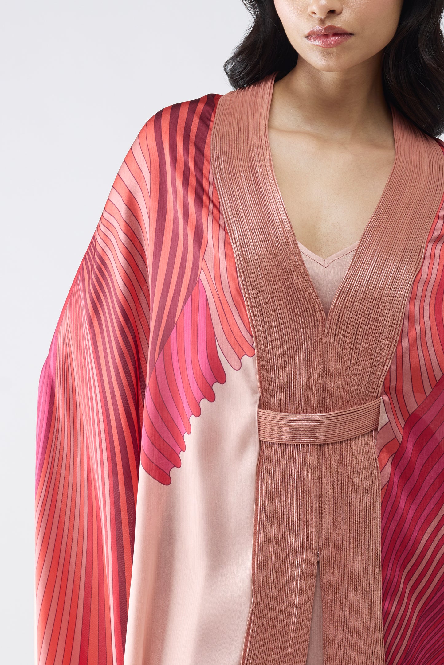 Metallic Fin Printed Cape Set