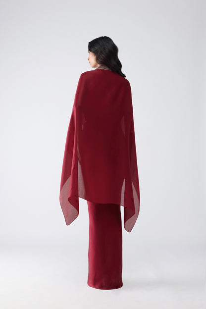 Structured  Banarsi Cape Set