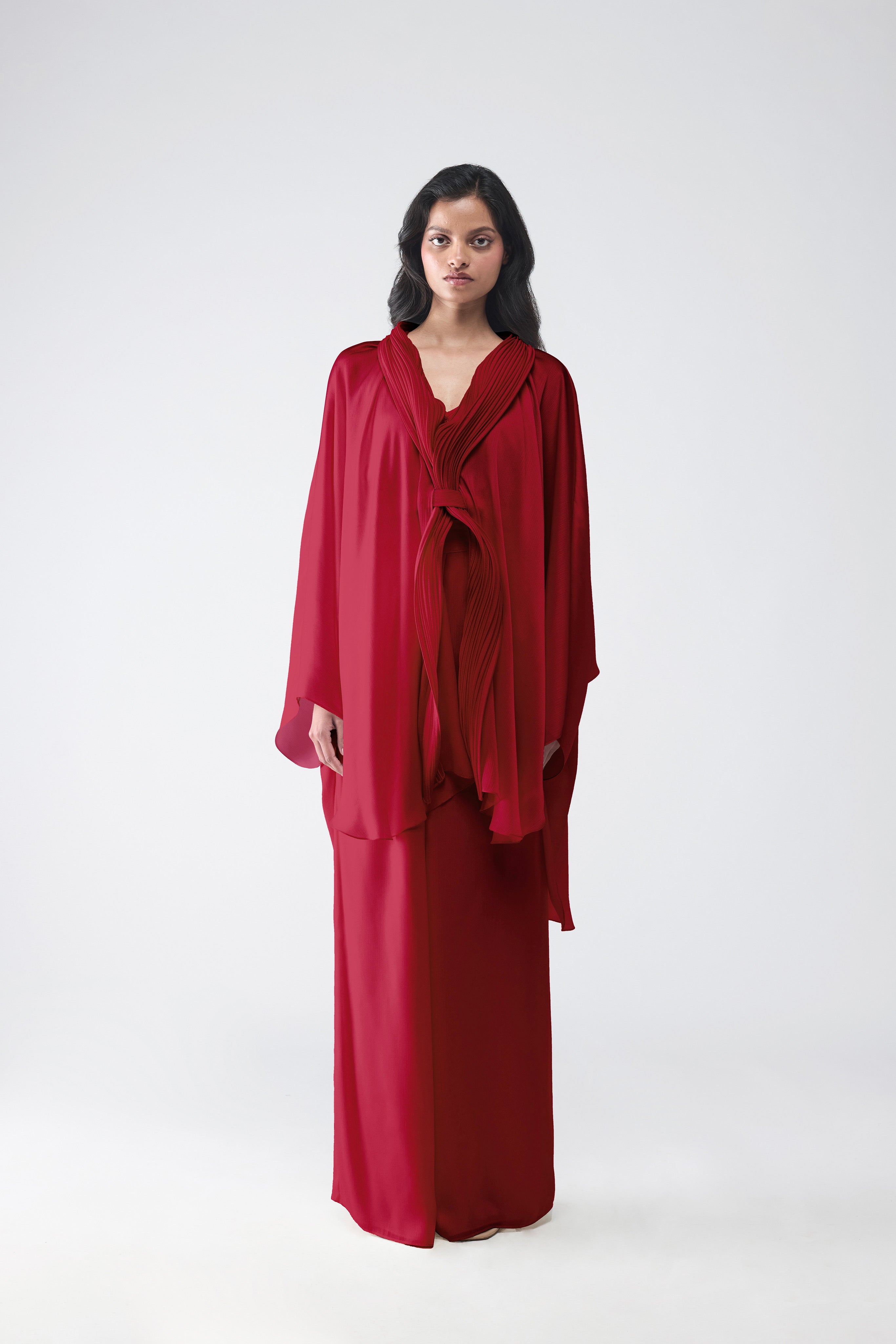Micro Pleated Cape Set