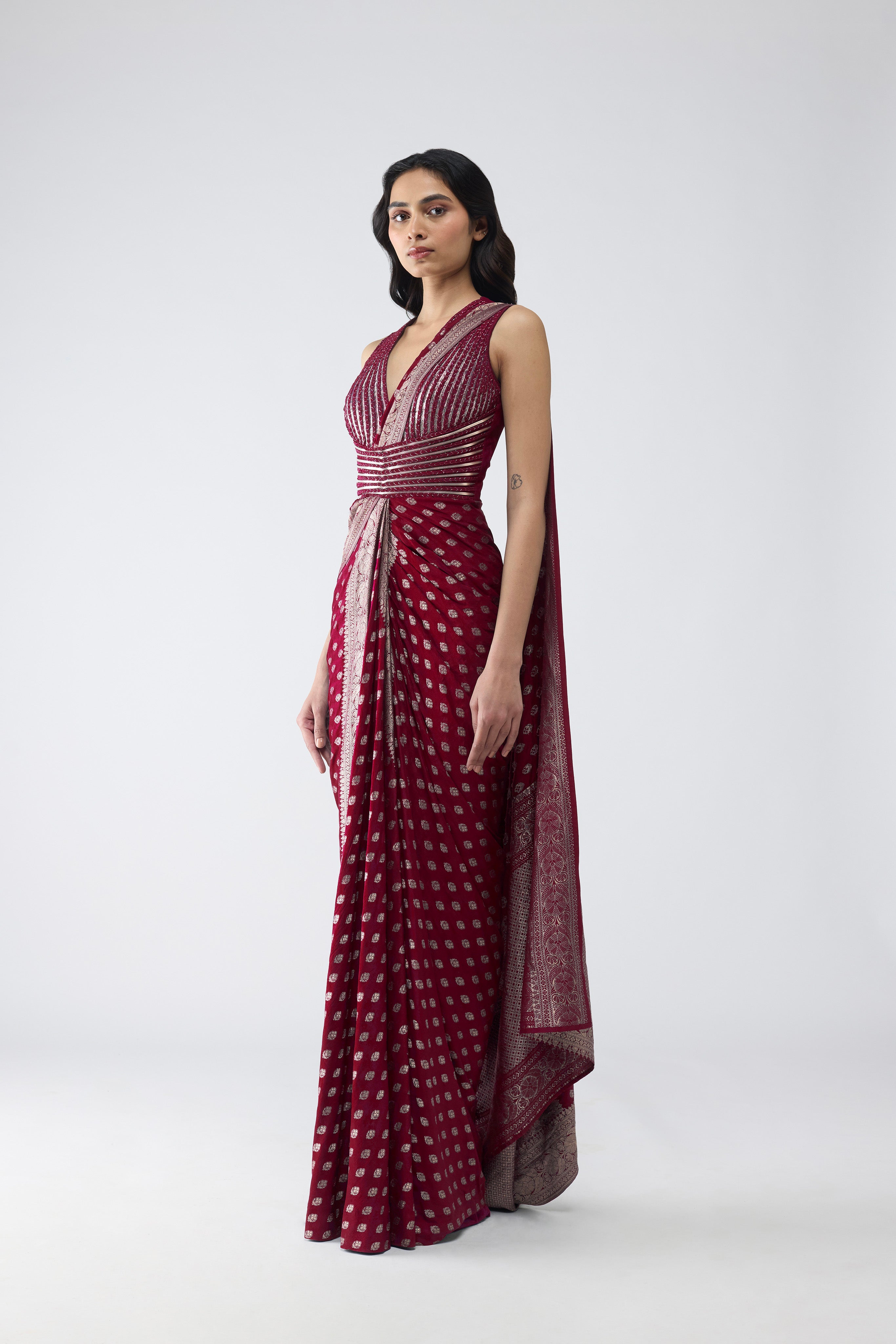 Vintage Banarsi Draped Saree