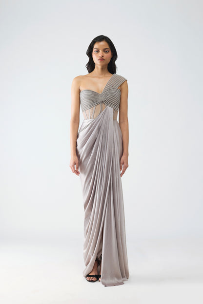 Moulded Crystalvein Fluid Gown