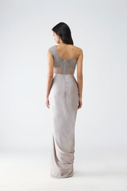 Moulded Crystalvein Fluid Gown