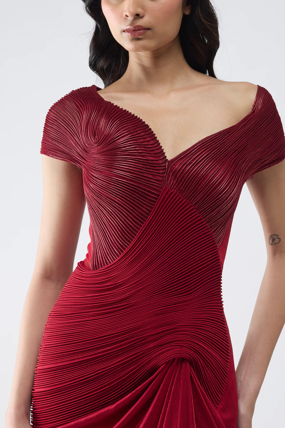 Moulded Draped Gown