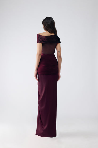Moulded Draped Gown