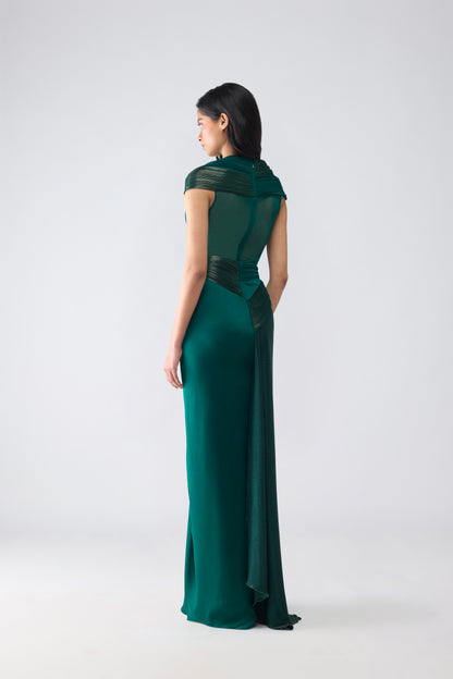 Moulded Draped Gown
