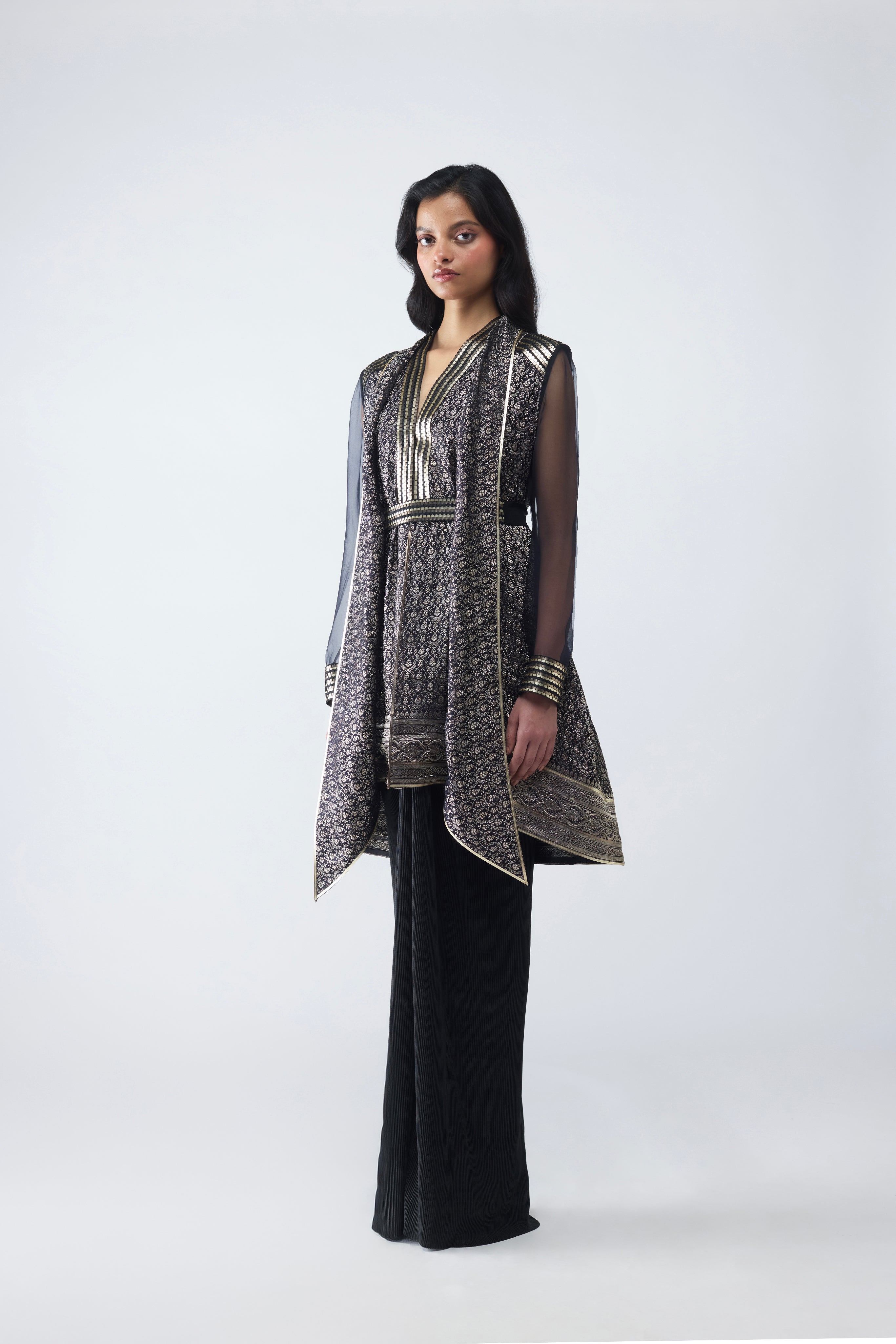 Metallic Banarsi Shirt Set